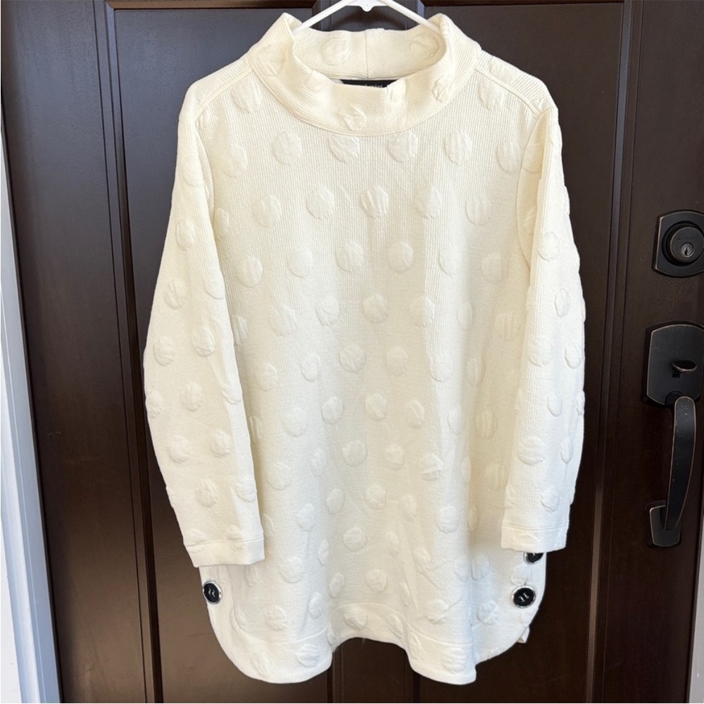 EUC Ali Miles Textured Dot Tunic Top
Size Large